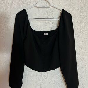 Ardene Black Long Sleeve Blouse